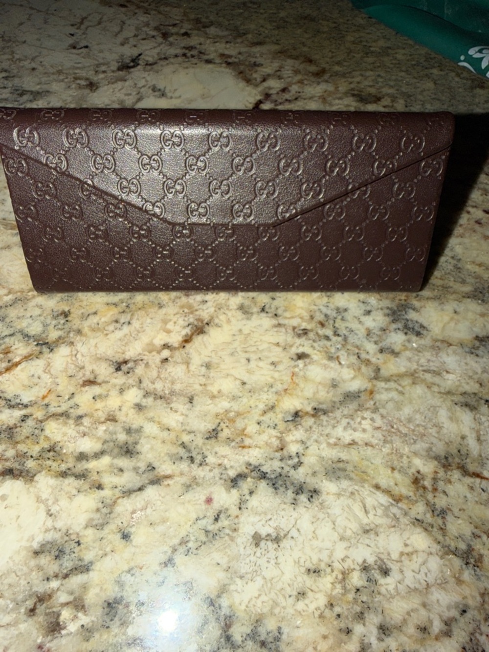 Gucci Brown Embossed GG Signature Sunglass/eyeglass Case